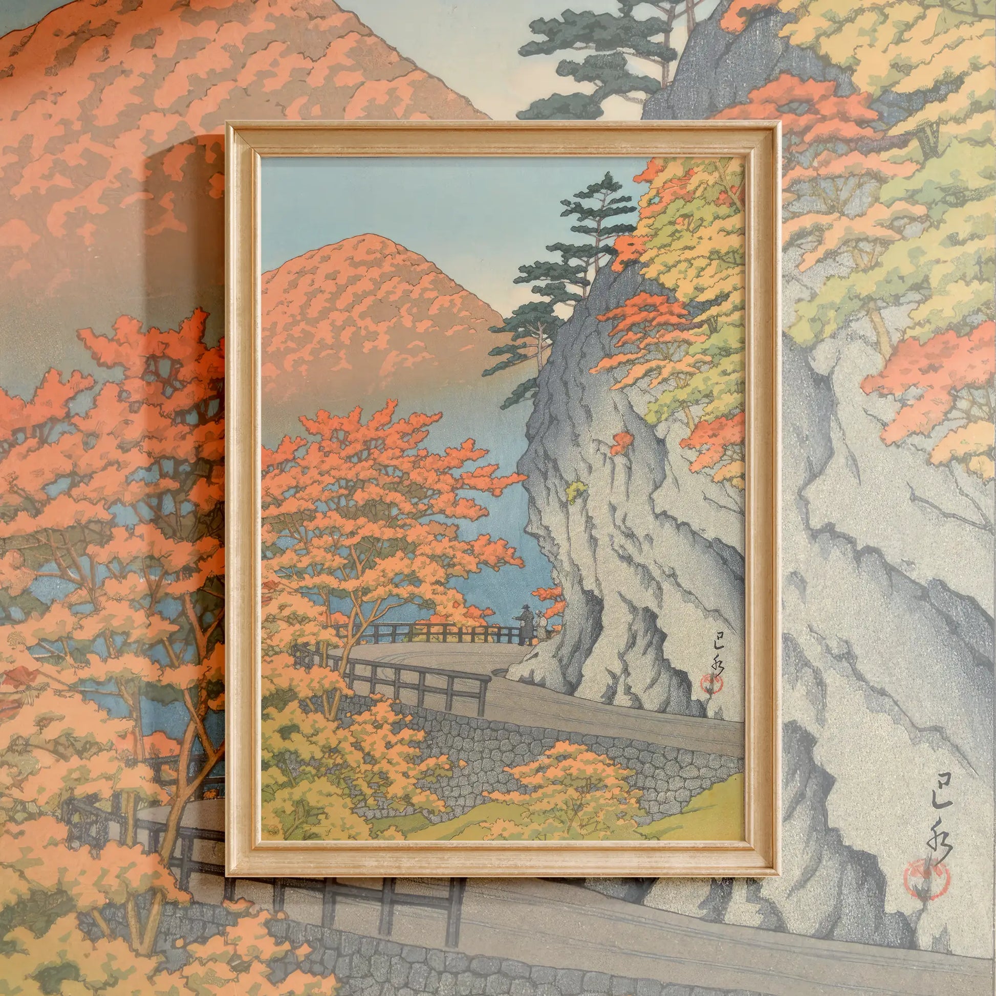 Hasui Kawase - Saruiwa, Shiobara #163 a beautiful painting reproduction by GalleryInk.Art