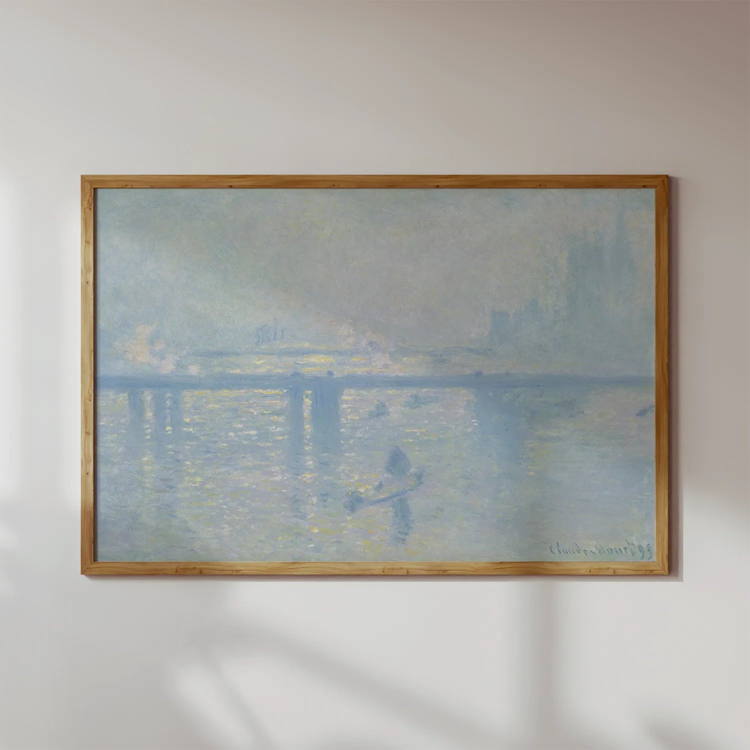 Claude Monet - Charing Cross Bridge #158 a beautiful painting reproduction by GalleryInk.Art