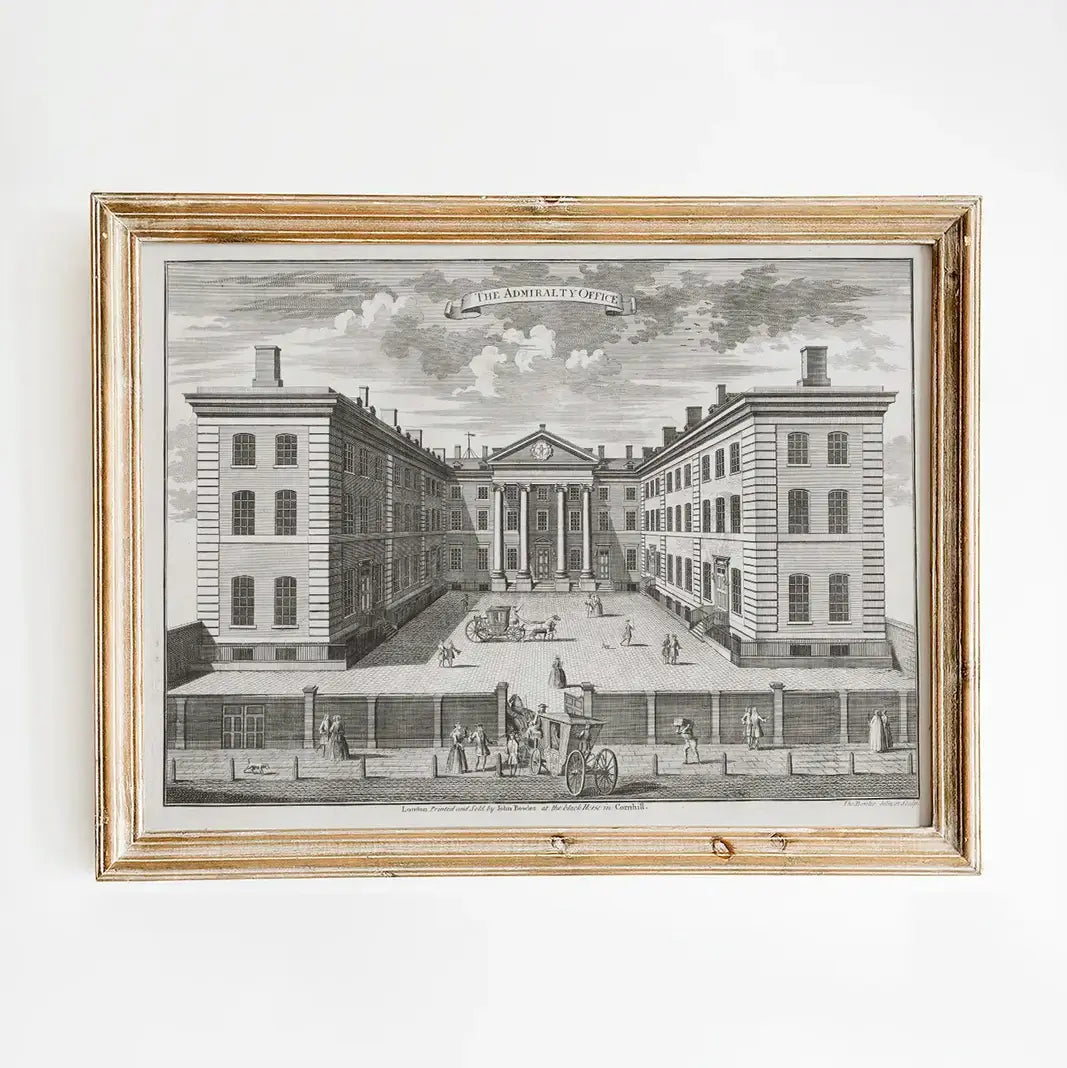 Thomas Bowles - The Admiralty Office #44 a beautiful painting reproduction printed by GalleryInk.Art, a store providing vintage architecture prints