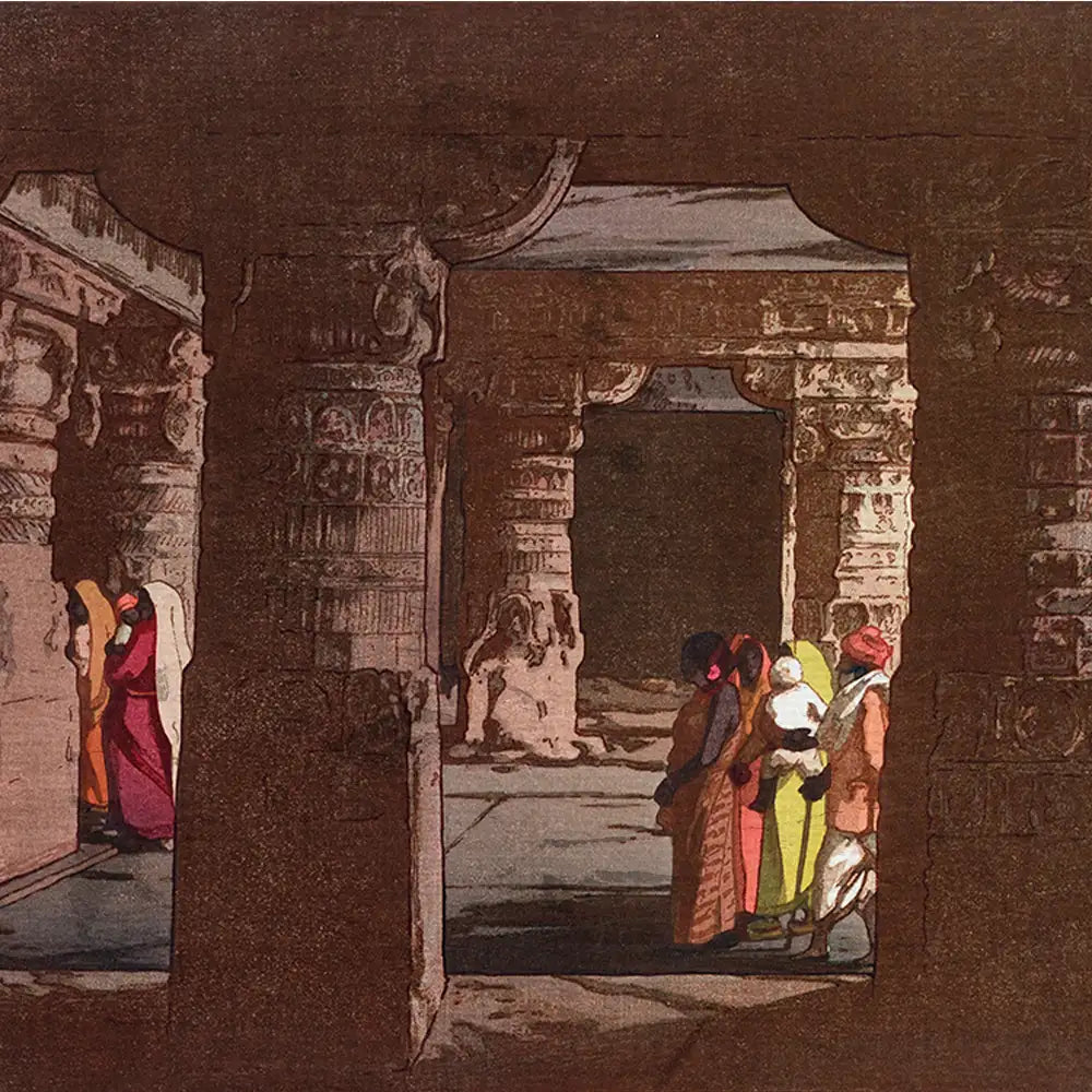 Third cave temple in Ellora by Hiroshi Yoshida - Final Mockup Example