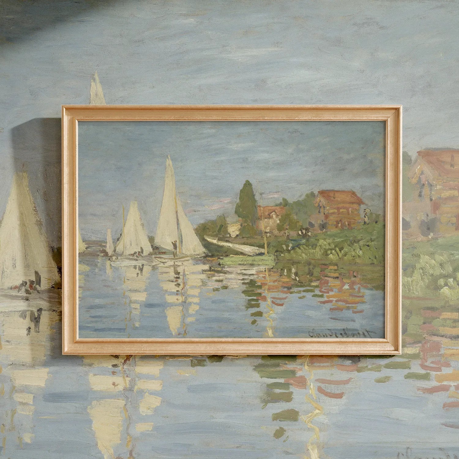 Claude Monet - Regattas at Argenteuil #47 a beautiful painting reproduction by GalleryInk.Art