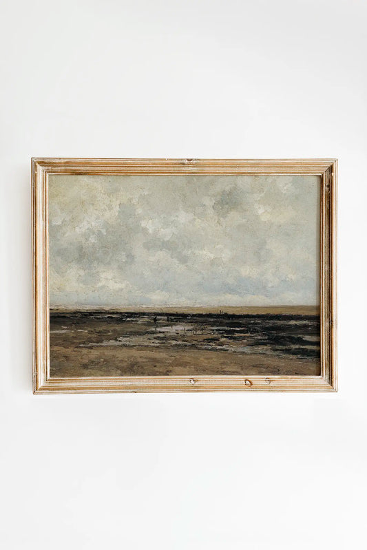 Carlos de Haes - Villerville Beach #15 a beautiful seascape painting reproduction printed by GalleryInk.Art