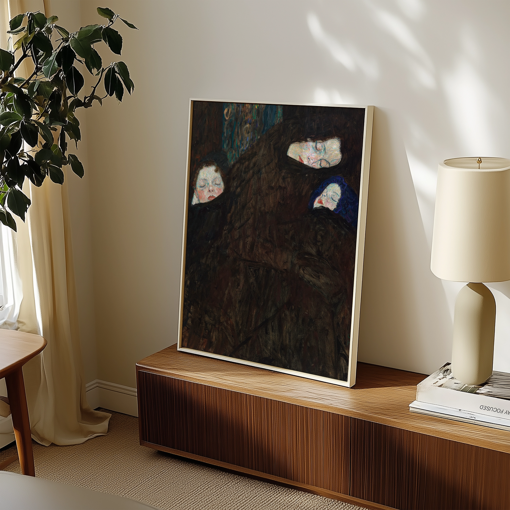 Mother with two children - Art Print Mockup 2