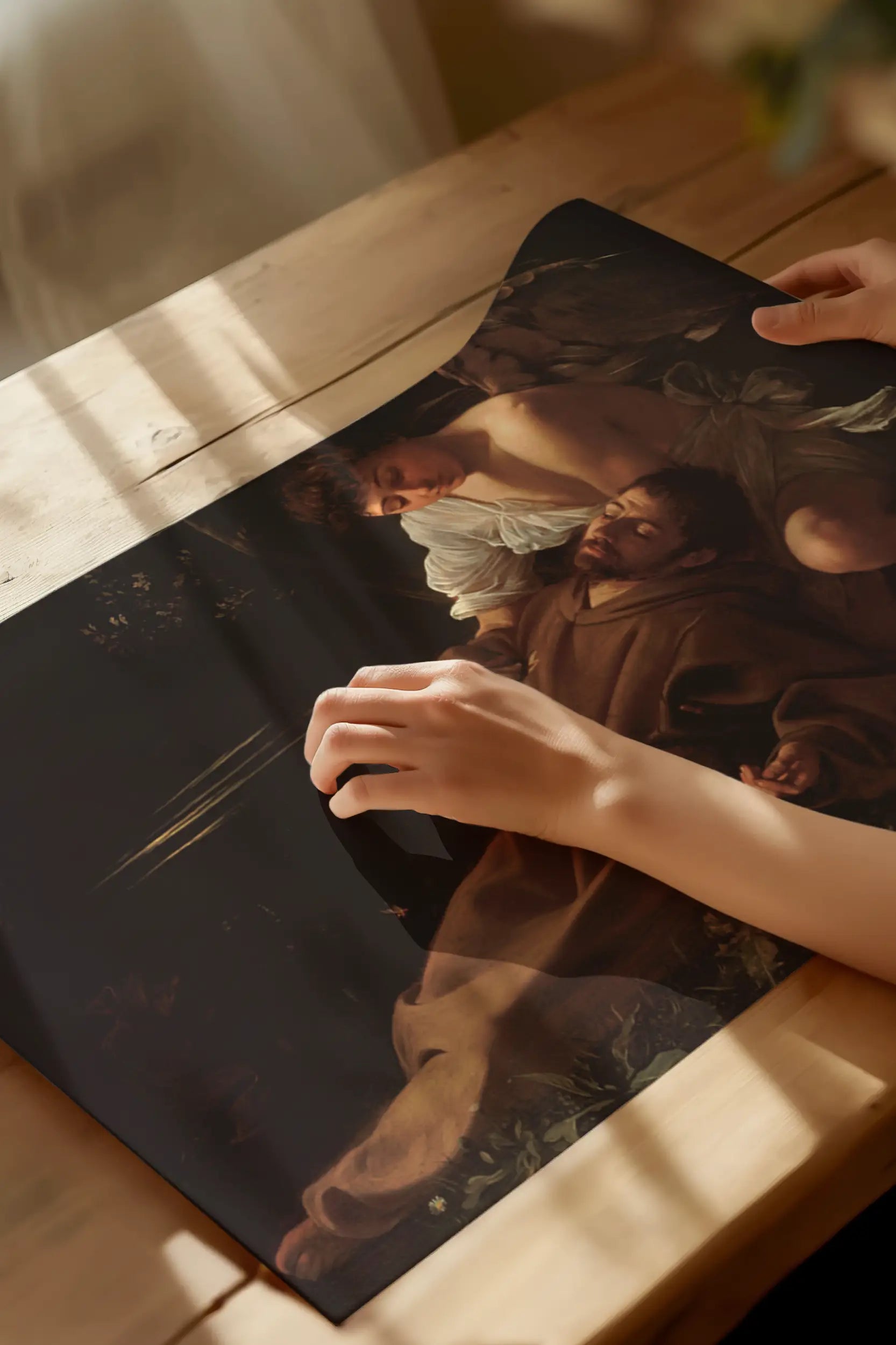 Caravaggio - Saint Francis of Assisi in Ecstasy #34 a beautiful painting reproduction by GalleryInk.Art