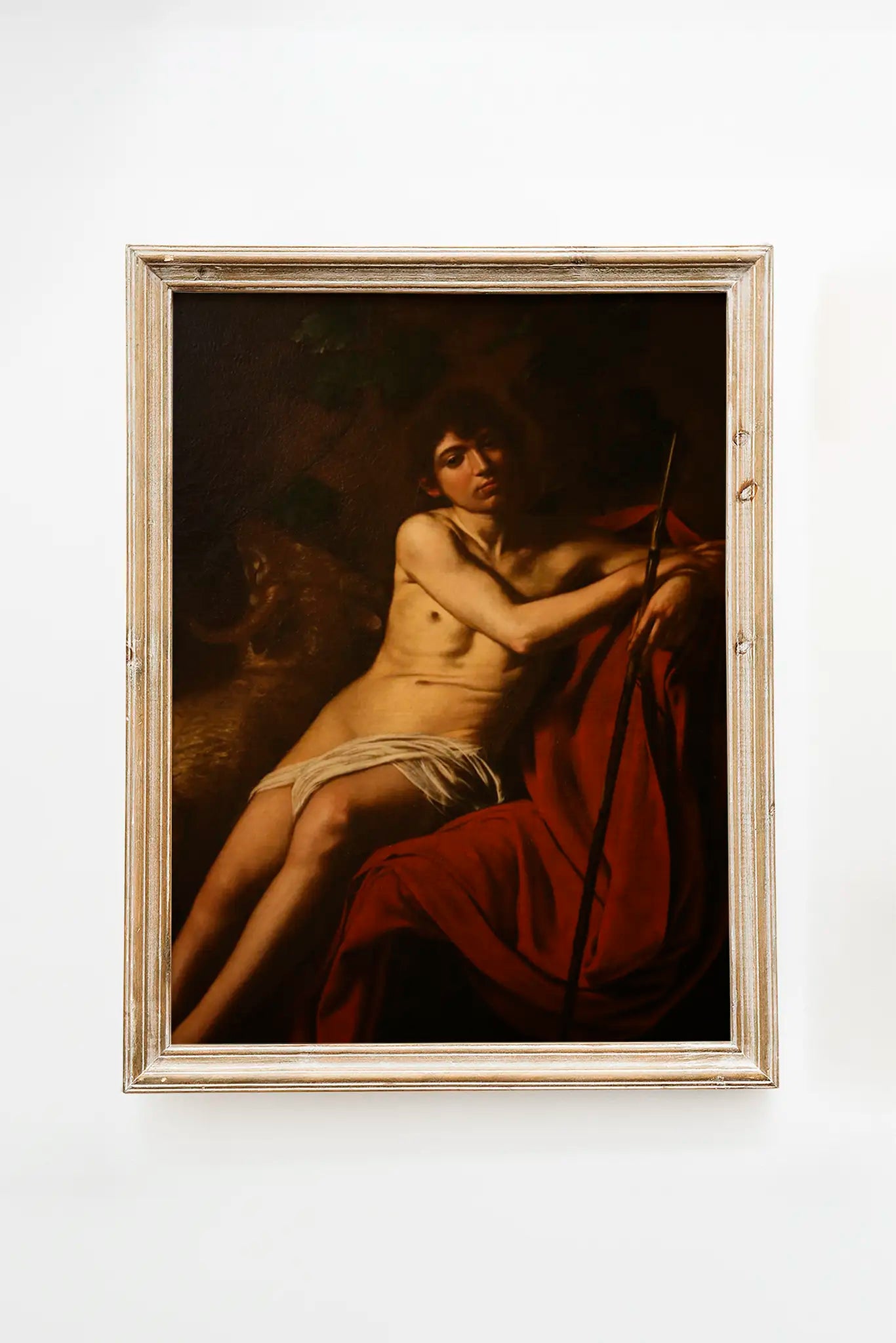 Caravaggio - Saint John the Baptist #14 a beautiful painting reproduction by GalleryInk.Art