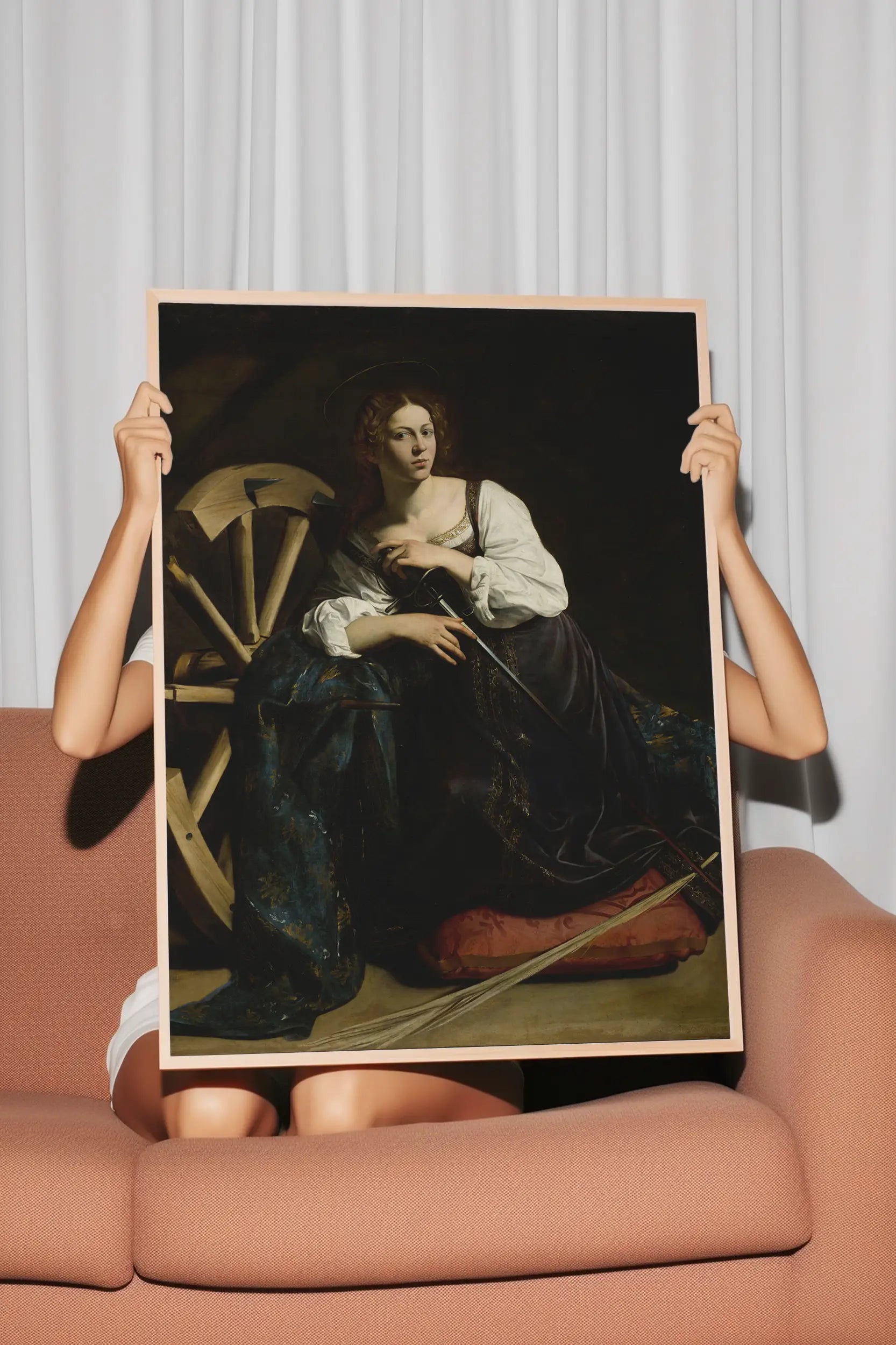 Caravaggio - Saint Catherine of Alexandria #11 a beautiful painting reproduction by GalleryInk.Art