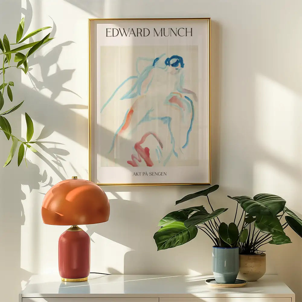 Akt på sengen by Edvard Munch - Art Print Mockup 2