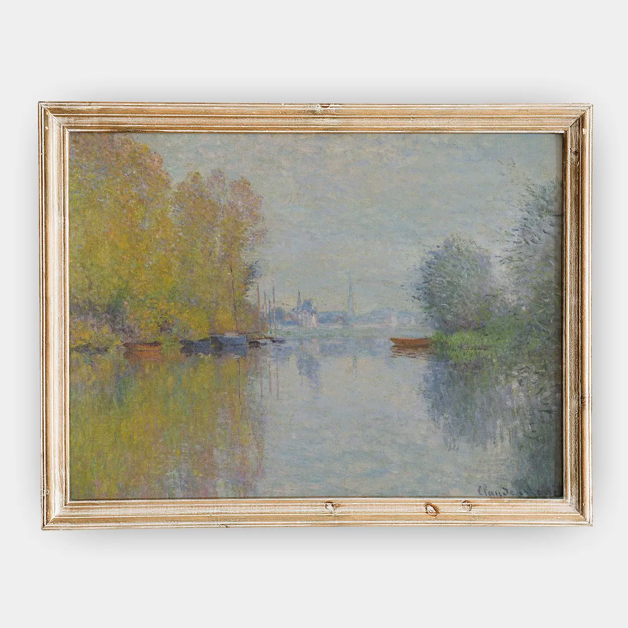 Claude Monet - Autumn on the Seine, Argenteuil #157 a beautiful painting reproduction by GalleryInk.Art