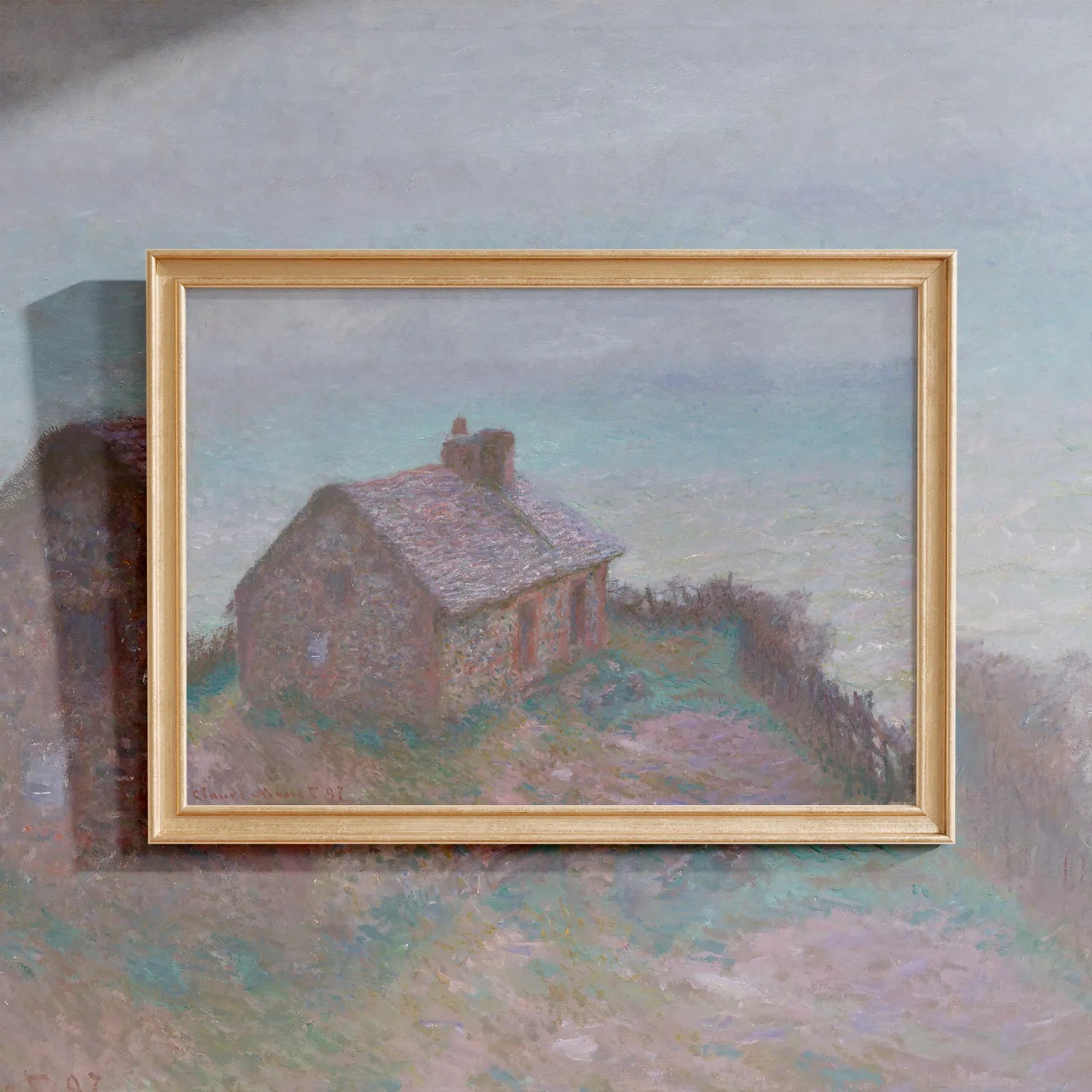 Claude Monet - The Customs House at Varengeville #132 a beautiful painting reproduction by GalleryInk.Art