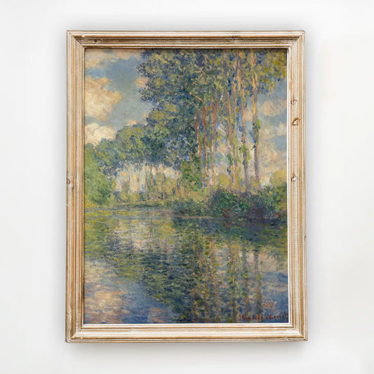 Claude Monet - Poplars on the Epte #monet-39 a beautiful painting reproduction by GalleryInk.Art