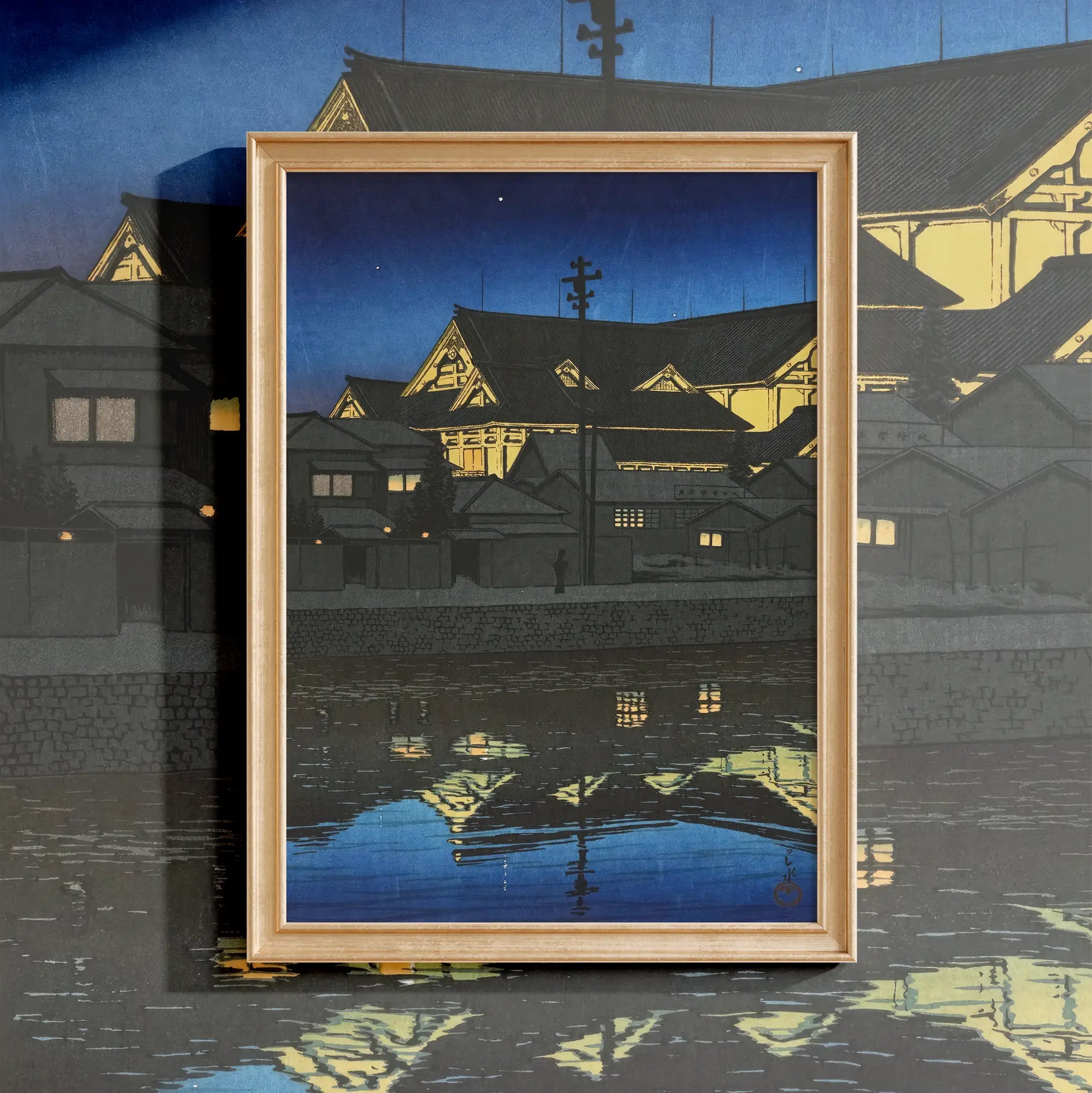 Hasui Kawase - Kabukiza #65 a beautiful painting reproduction by GalleryInk.Art