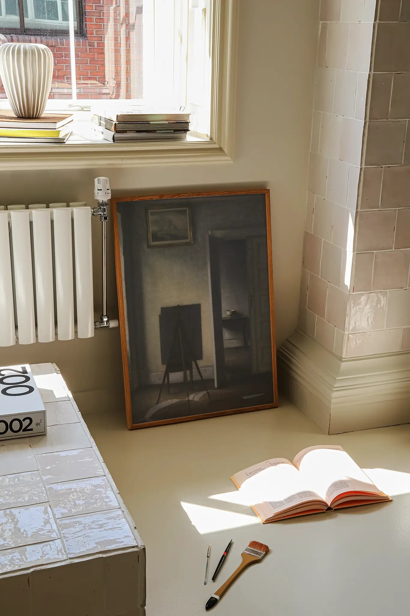 Vilhelm Hammershoi - Interior with Artist's Easel #18 poster print