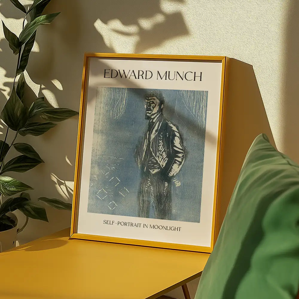 Portrait in Moonlight by Edvard Munch - Self - Art Print Mockup 2