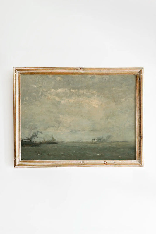 Henry Ward Ranger - Seascape #32 a beautiful seascape painting reproduction printed by GalleryInk.Art