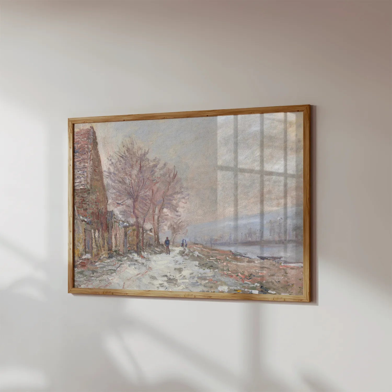 Claude Monet - Lavacourt, l’hiver #185 a beautiful painting reproduction by GalleryInk.Art