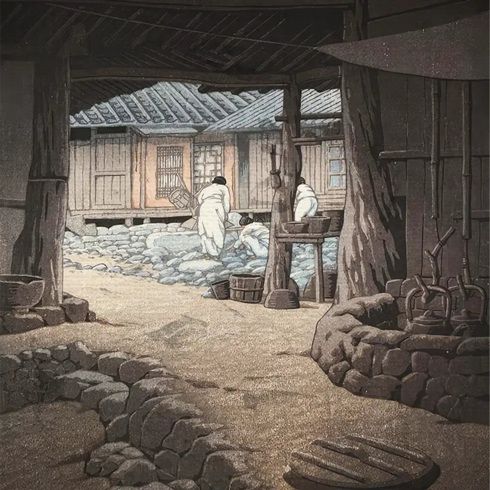 Senonji Temple at Mt. Chii by Hasui Kawase - Final Mockup Example