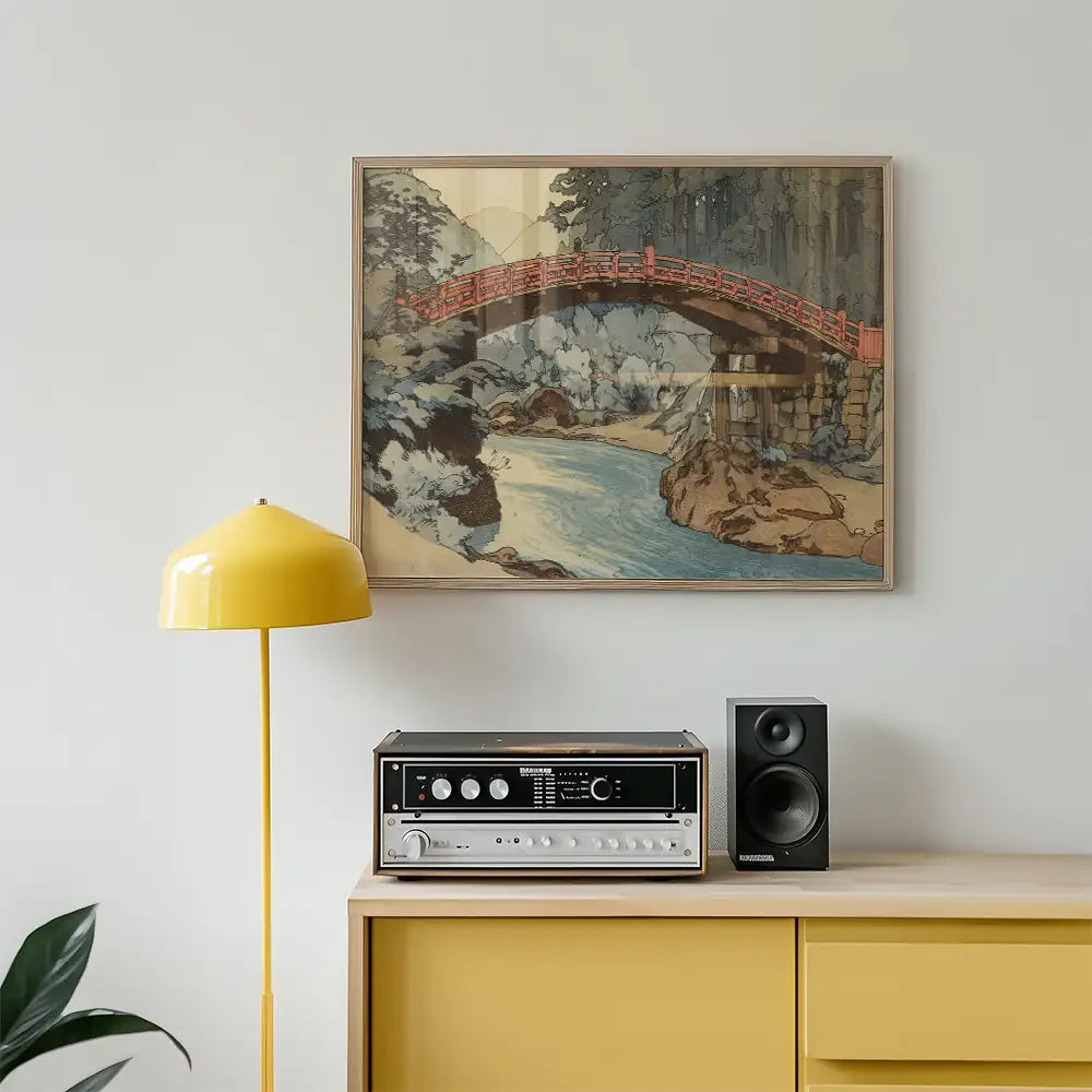 Sacred Bridge by Hiroshi Yoshida - Art Print Mockup 3