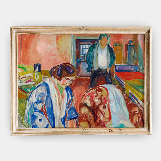 Edvard Munch - The Artist and his Model #52 a beautiful painting reproduction by GalleryInk.Art