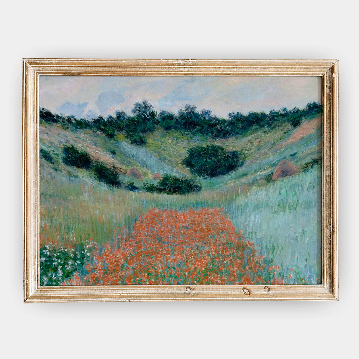 Claude Monet - Poppy Field in a Hollow near Giverny #43 a beautiful painting reproduction by GalleryInk.Art