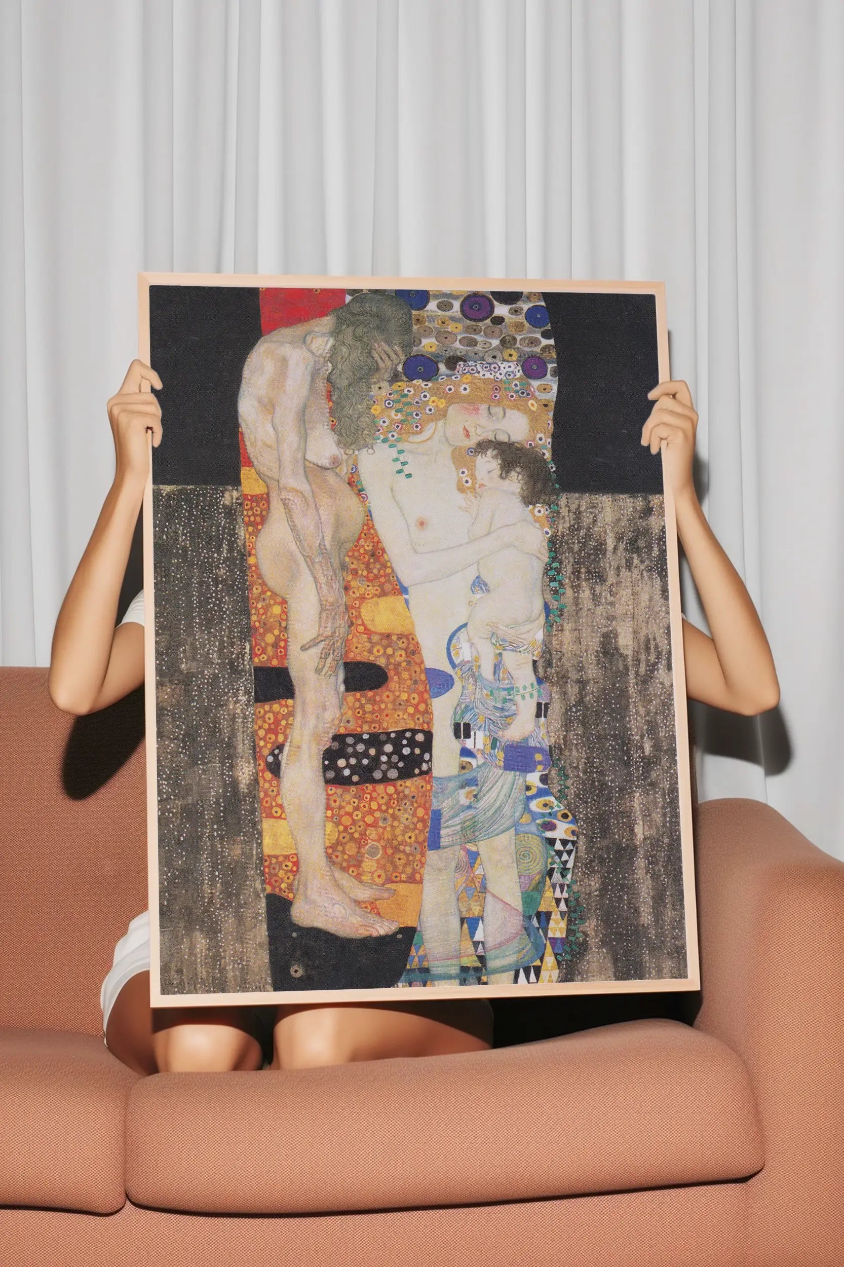 Gustav Klimt - The Three Ages of the Woman #55 a beautiful painting reproduction by GalleryInk.Art