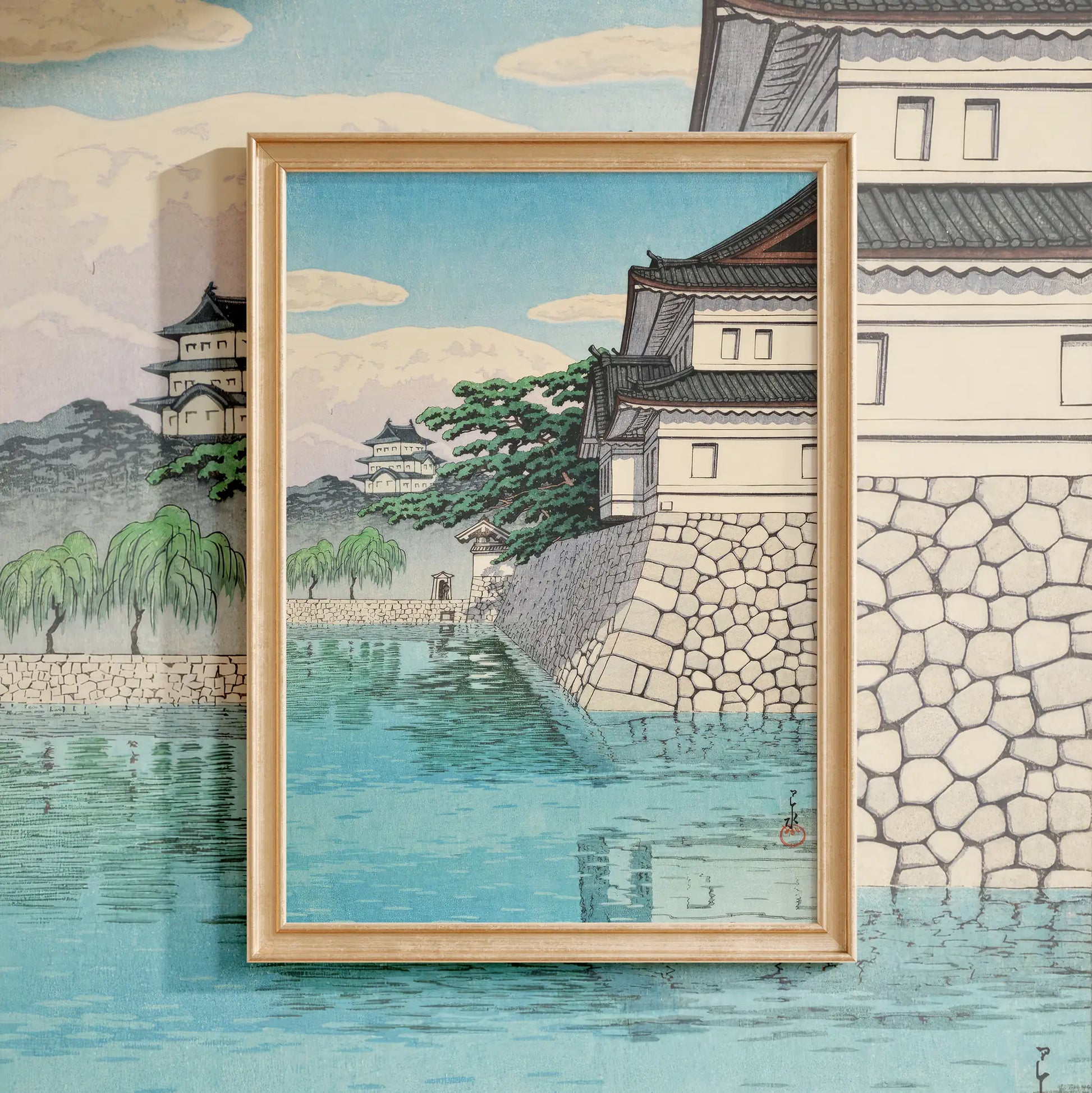 Hasui Kawase - Kikyomon Gate (Imperial Palace) #81 a beautiful painting reproduction by GalleryInk.Art