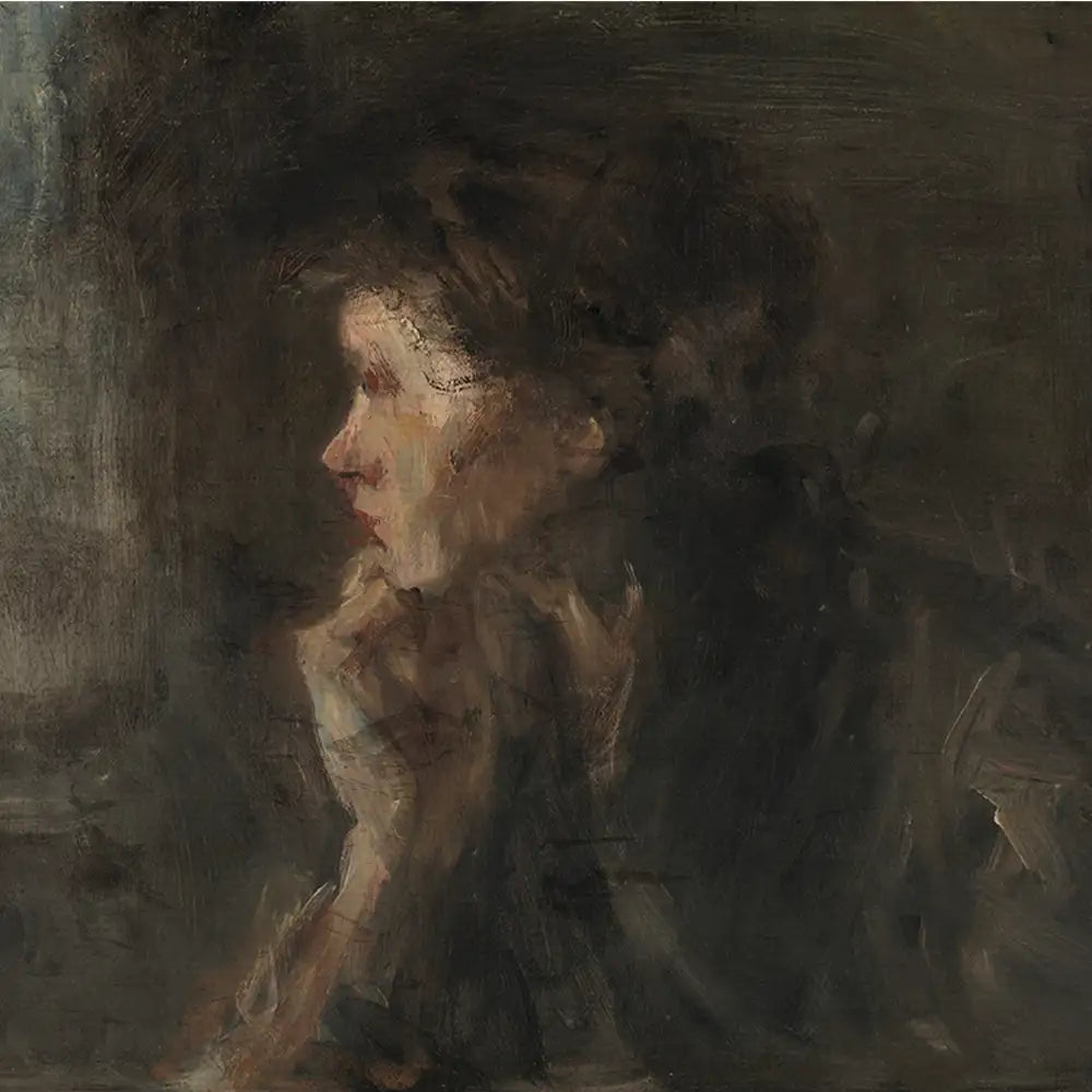 Contemplation by Jozef Israels - Final Mockup Example