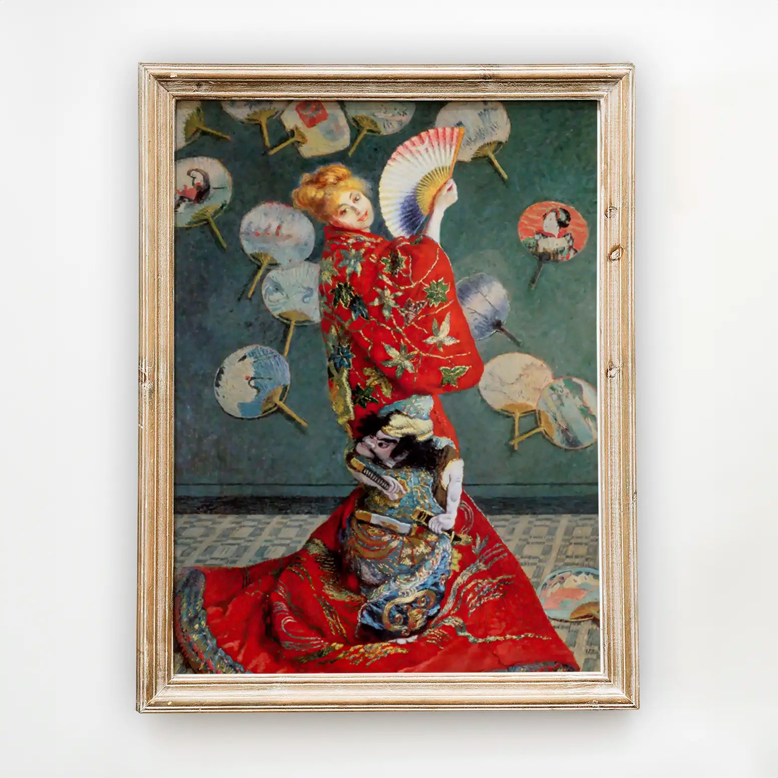 Claude Monet - Camille Monet In Japanese Costume #monet-109 a beautiful painting reproduction by GalleryInk.Art