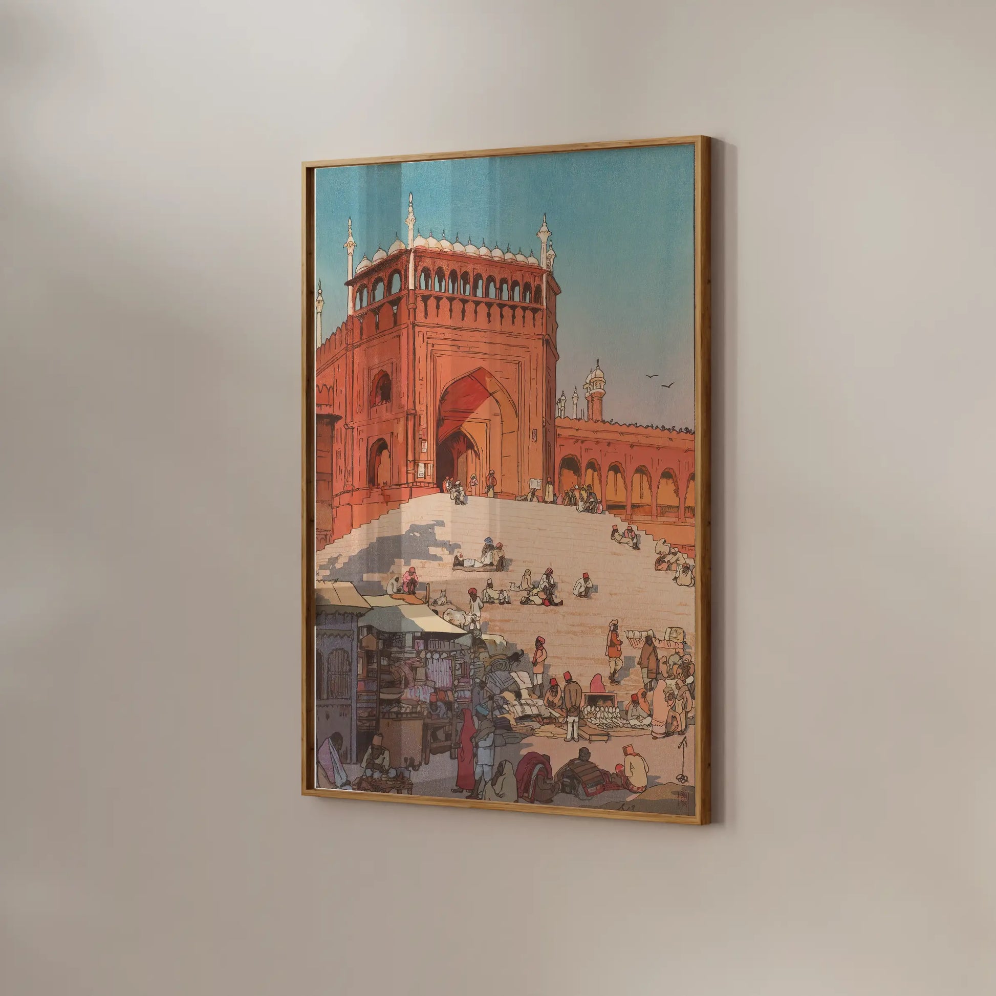 Hiroshi Yoshida - Jama Masjid Delhi #96 a beautiful painting reproduction by GalleryInk.Art