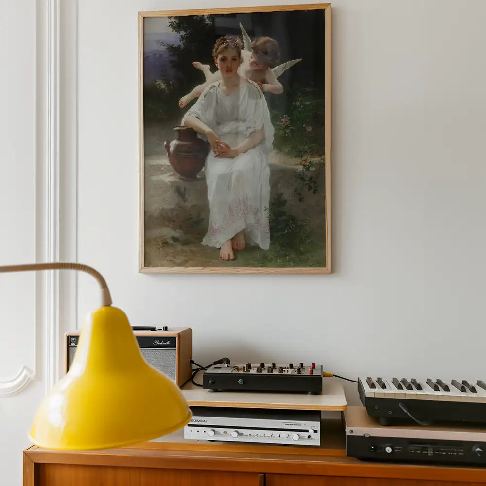 Whisperings of Love by William Bouguereau - Art Print Mockup 2