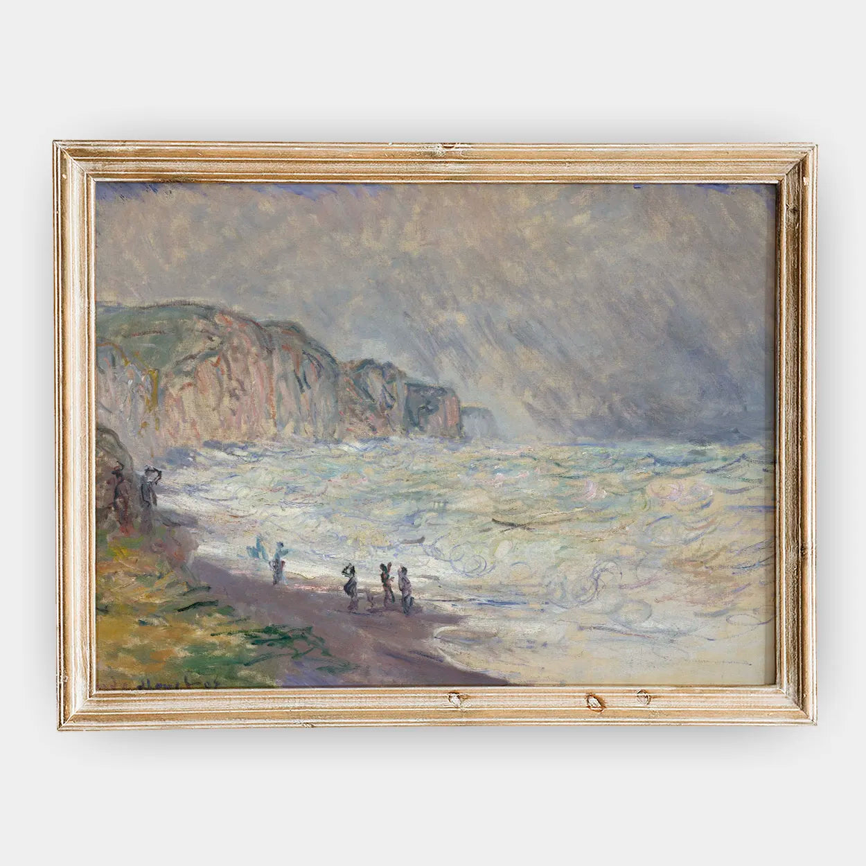 Claude Monet - Heavy Sea at Pourville #30 a beautiful painting reproduction by GalleryInk.Art