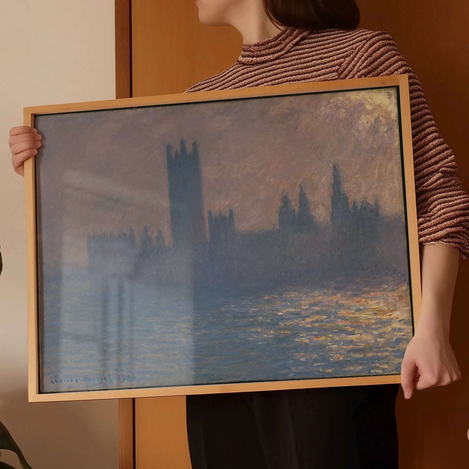 Claude Monet - Houses of Parliament, Sunlight Effect #31 a beautiful painting reproduction by GalleryInk.Art