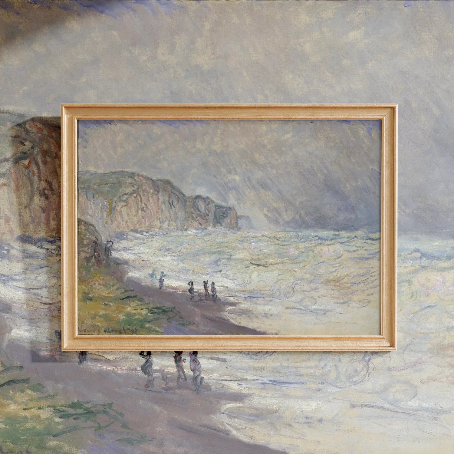 Claude Monet - Heavy Sea at Pourville #30 a beautiful painting reproduction by GalleryInk.Art