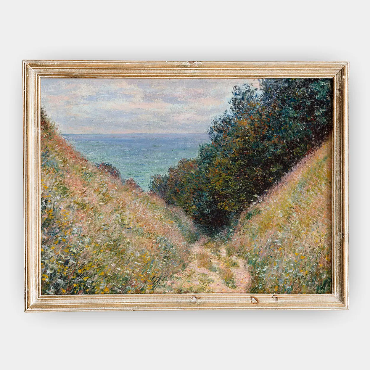 Claude Monet - Road at La Cavée, Pourville #48 a beautiful painting reproduction by GalleryInk.Art