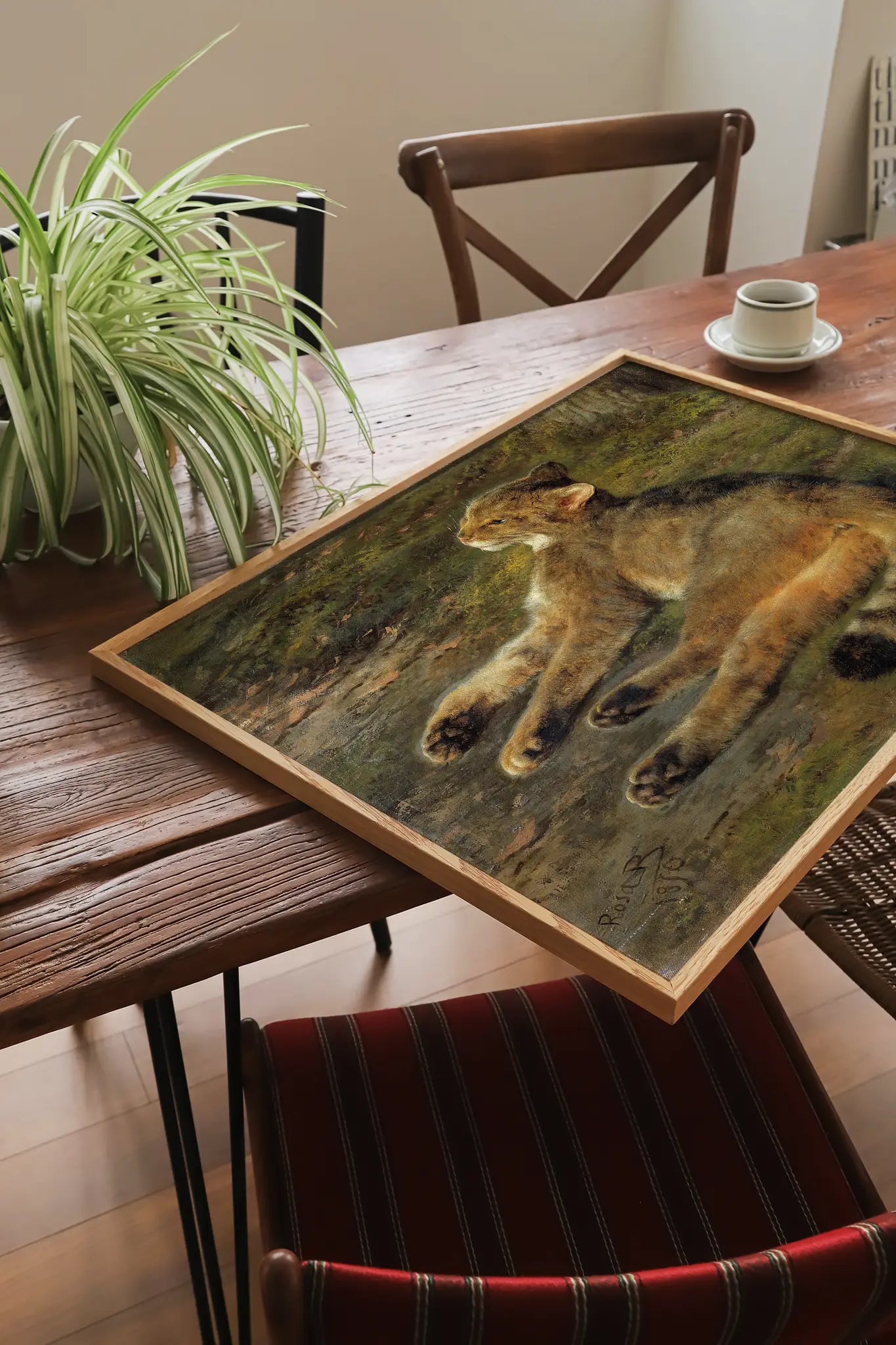 Wild Cat (1850) - Rosa Bonheur #212 a beautiful painting reproduction by GalleryInk.Art