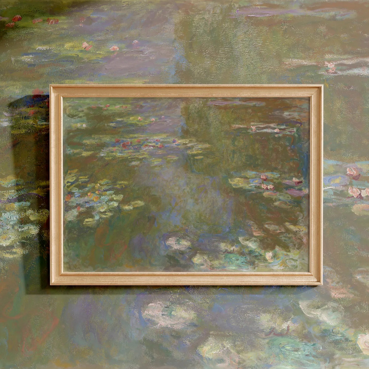 Claude Monet - Water Lily Pond #133 a beautiful painting reproduction by GalleryInk.Art