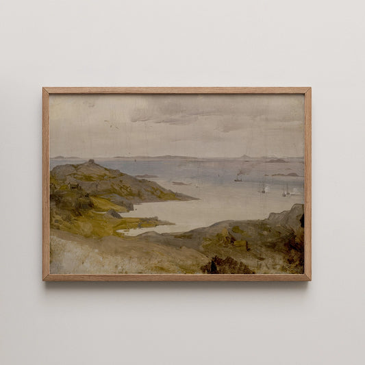 Oil Sketch of the Swedish Coastline by Andreas Achenbach - Fine Art Print