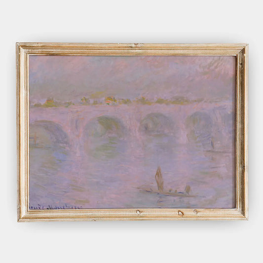 Claude Monet - Waterloo Bridge in London #79 a beautiful painting reproduction by GalleryInk.Art