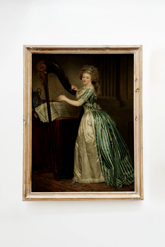 Rose-Adelaïde Ducreux - Self-Portrait with a Harp #101 poster print