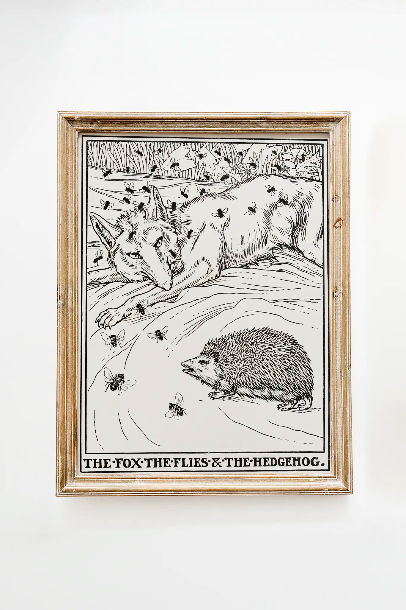 Percy J. Billinghurst - The Fox, the Flies, and the Hedgehog #102 vintage print reproduction printed by GalleryInk.Art, a store providing contemporary wall art prints