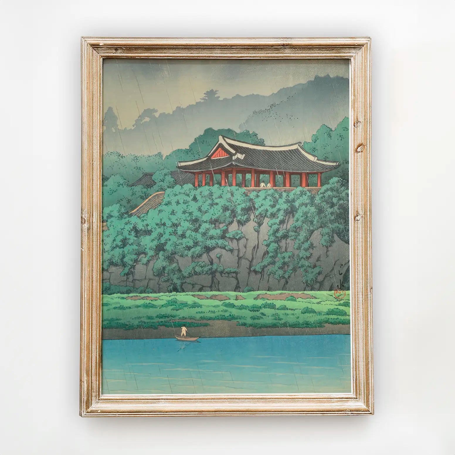 Hasui Kawase - Botan Dai at Pingyang, Korea #19 a beautiful painting reproduction by GalleryInk.Art