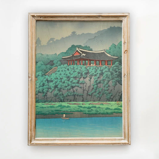 Hasui Kawase - Botan Dai at Pingyang, Korea #19 a beautiful painting reproduction by GalleryInk.Art