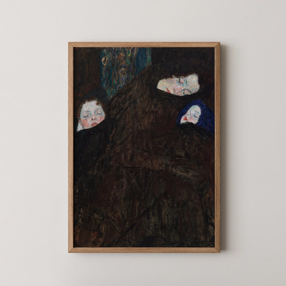 Mother with two children by Gustav Klimt - Fine Art Print