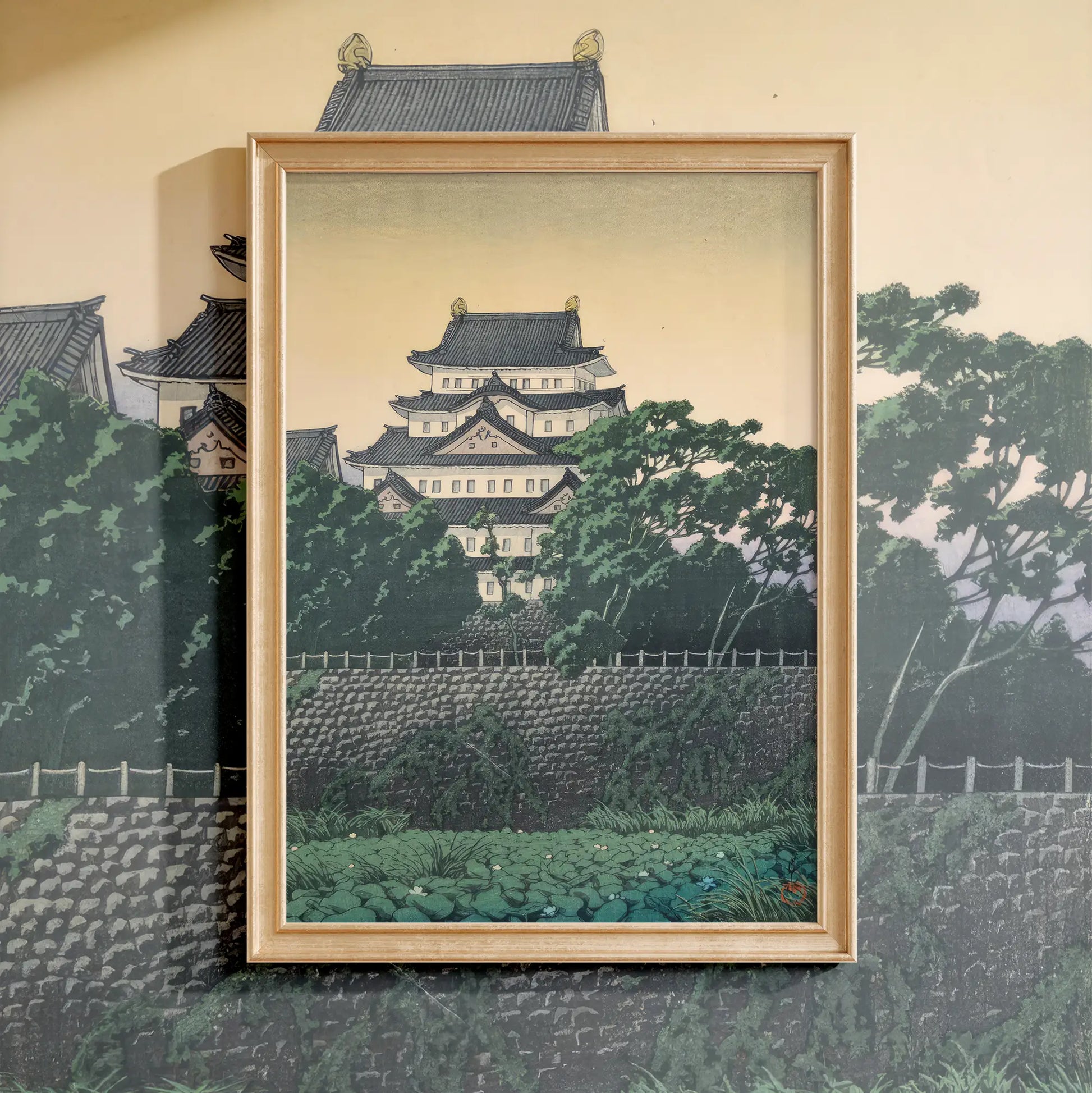 Hasui Kawase - Nagoya Castle #131 a beautiful painting reproduction by GalleryInk.Art