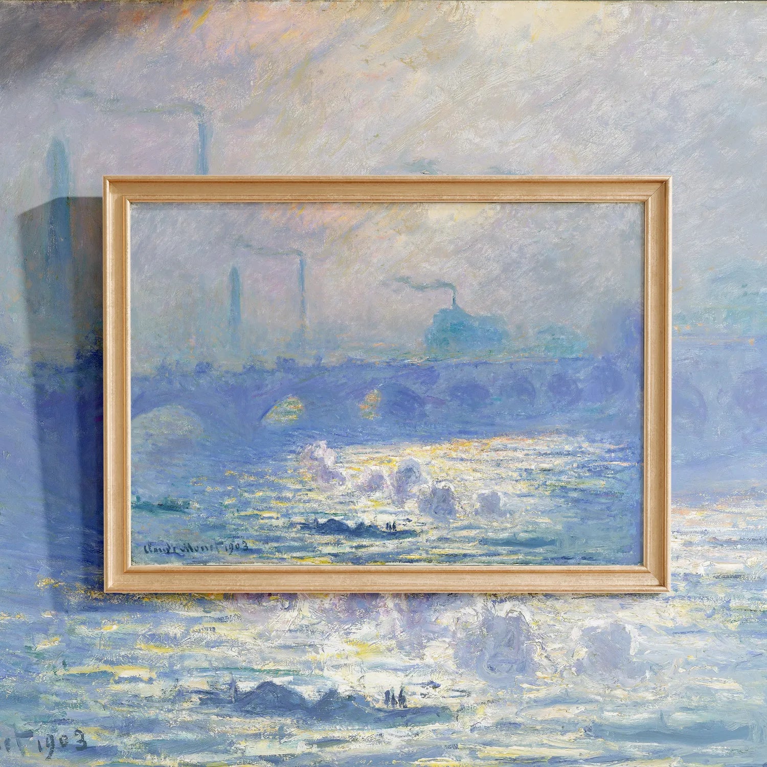 Claude Monet - Waterloo Bridge #82 a beautiful painting reproduction by GalleryInk.Art