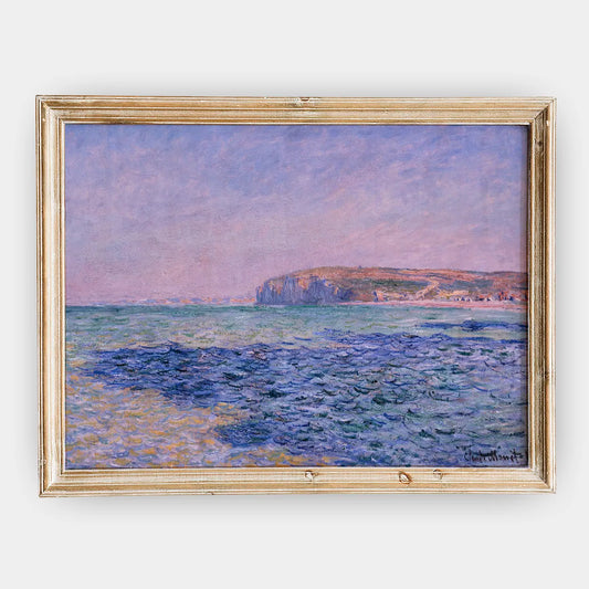 Claude Monet - Shadows on the Sea. The Cliffs at Pourville #188 a beautiful painting reproduction by GalleryInk.Art