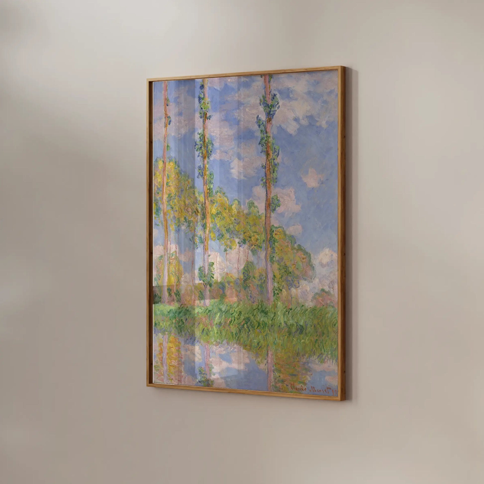 Claude Monet - Poplars in the Sun #38 a beautiful painting reproduction by GalleryInk.Art