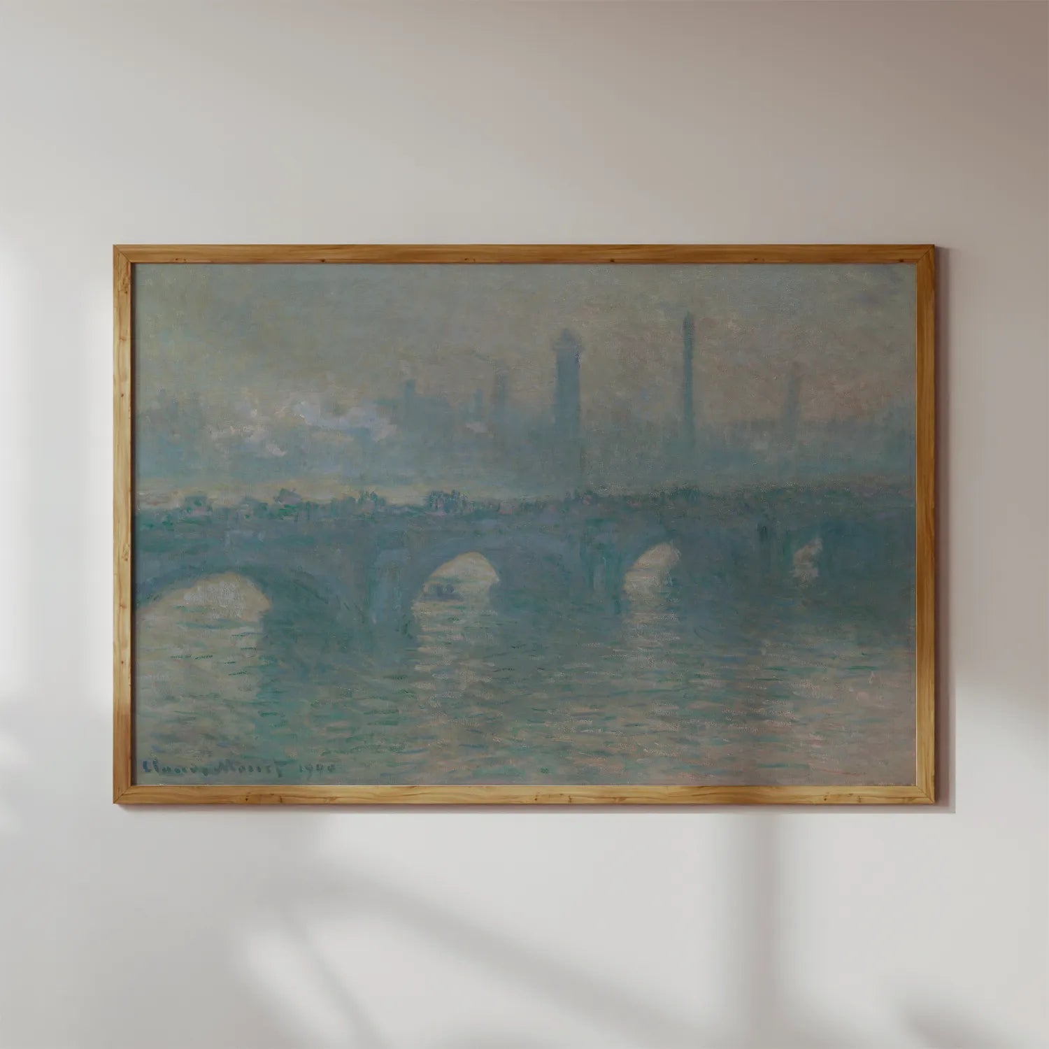 Claude Monet - Waterloo Bridge, Gray Weather #135 a beautiful painting reproduction by GalleryInk.Art