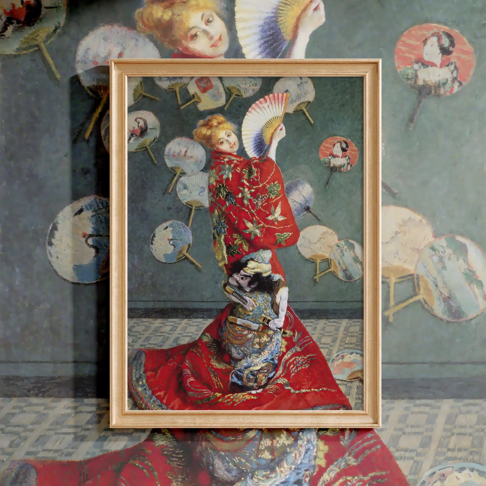 Claude Monet - Camille Monet In Japanese Costume #monet-109 a beautiful painting reproduction by GalleryInk.Art