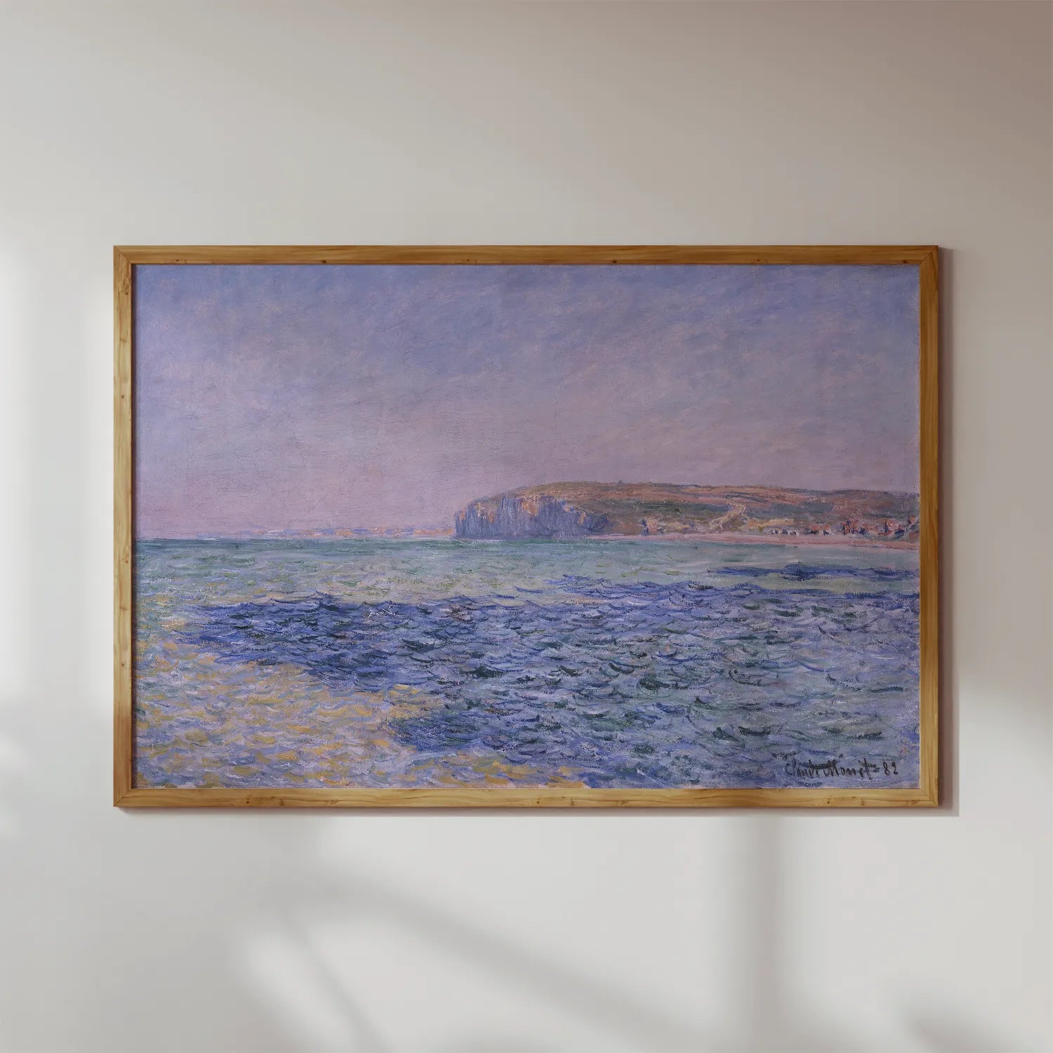 Claude Monet - Shadows on the Sea. The Cliffs at Pourville #188 a beautiful painting reproduction by GalleryInk.Art