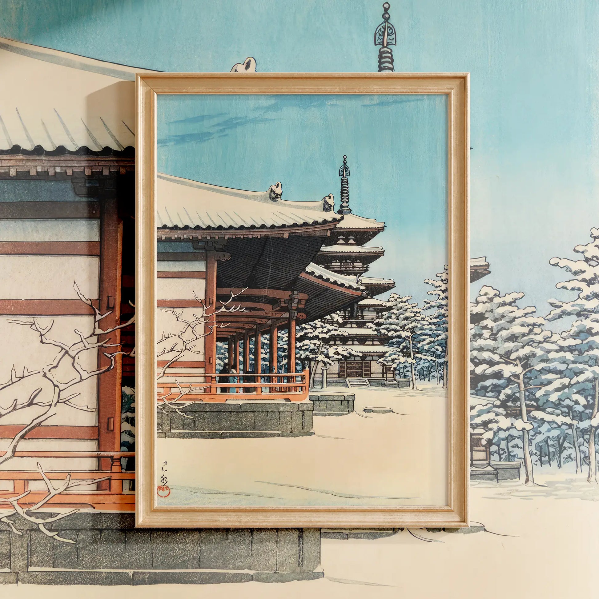 Hasui Kawase - Yakushiji Temple in Nara #244 a beautiful painting reproduction by GalleryInk.Art